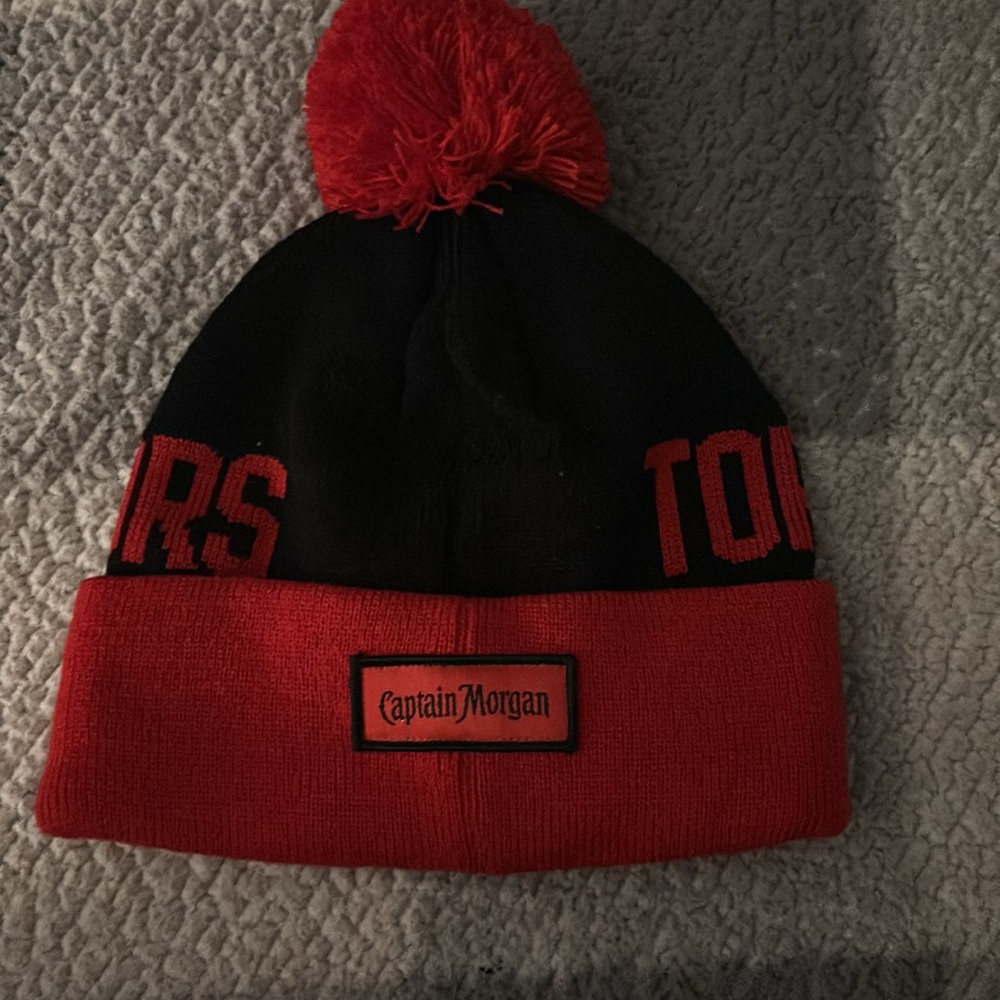 Toronto Raptors Black and Red Pom-Pom Toque - Picture 2 of 6